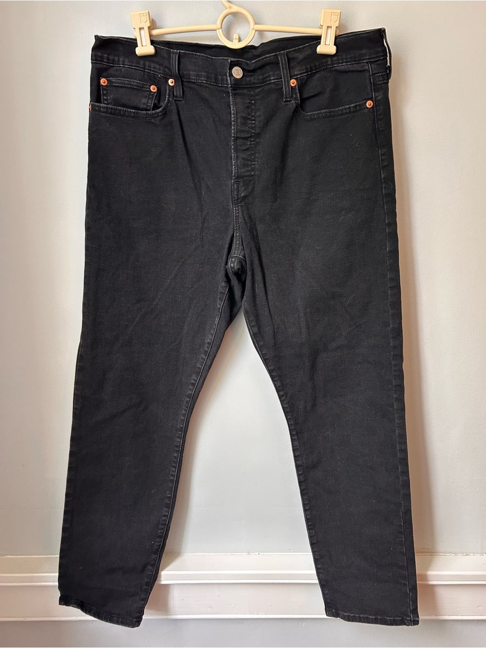 Levi’s 511 Slim Fit Jeans Mens W32 Black Denim Button Fly Dark Wash 5 Pocket